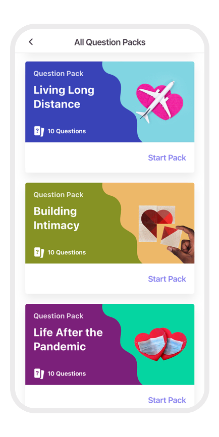 screenshot of a question pack in the app